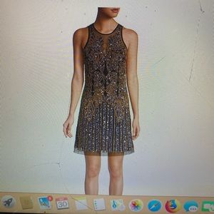 Aiden mattox sequin-embellished mini dress